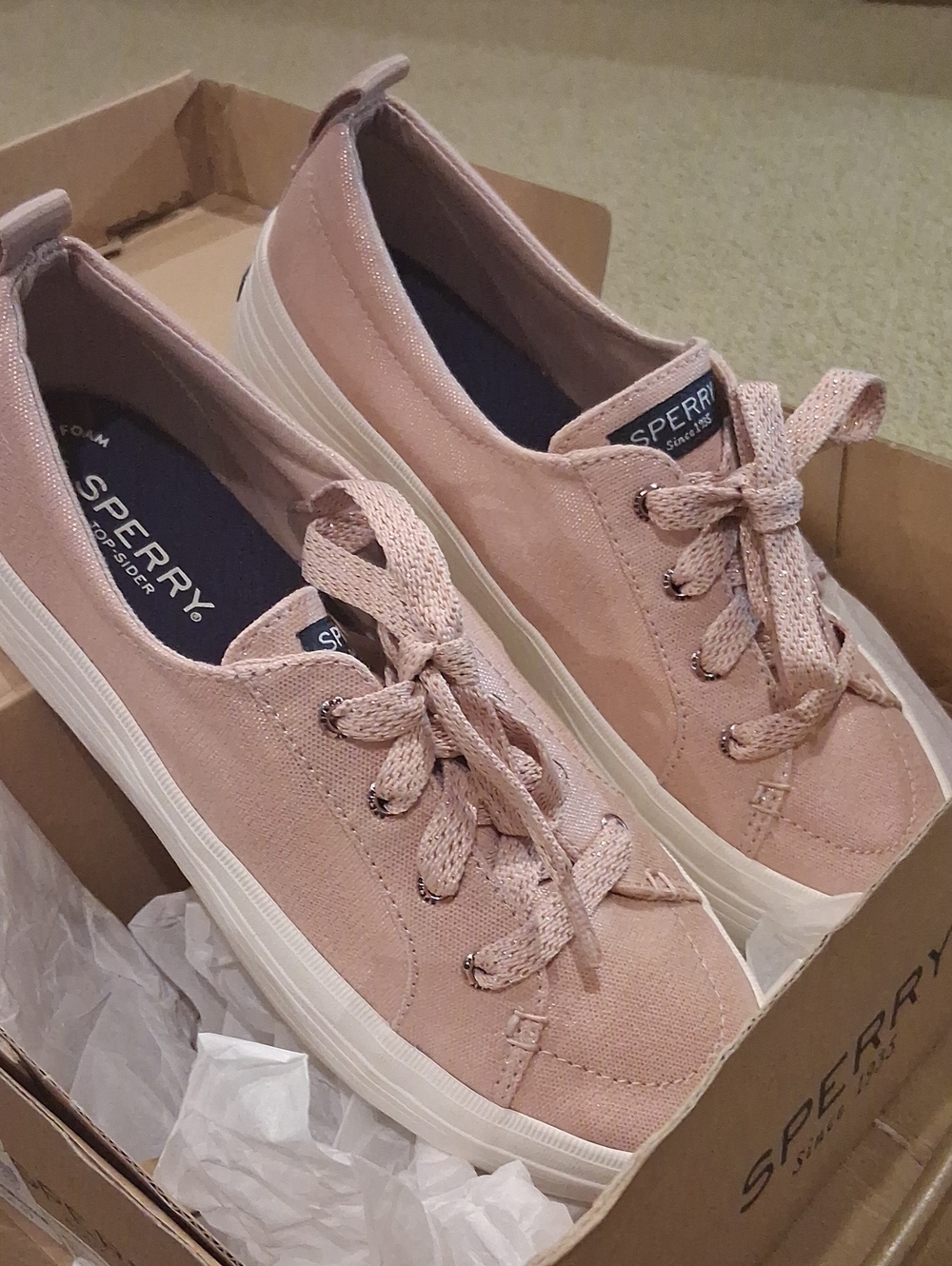 Sperry Women's Rose Canvas Lace-Up Platform Sneakers